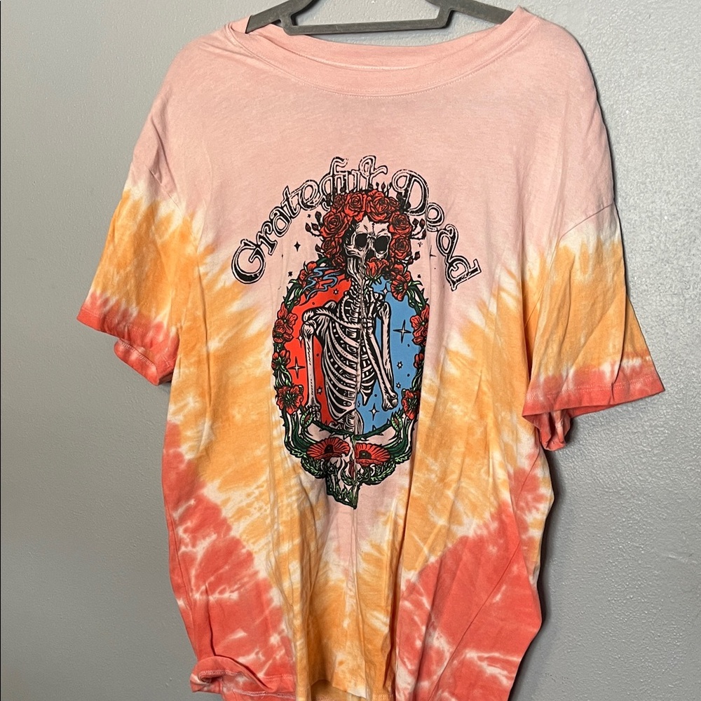 Grateful Dead Tie-Dye Tee - Pink, Orange, Yellow - Picture 1 of 4